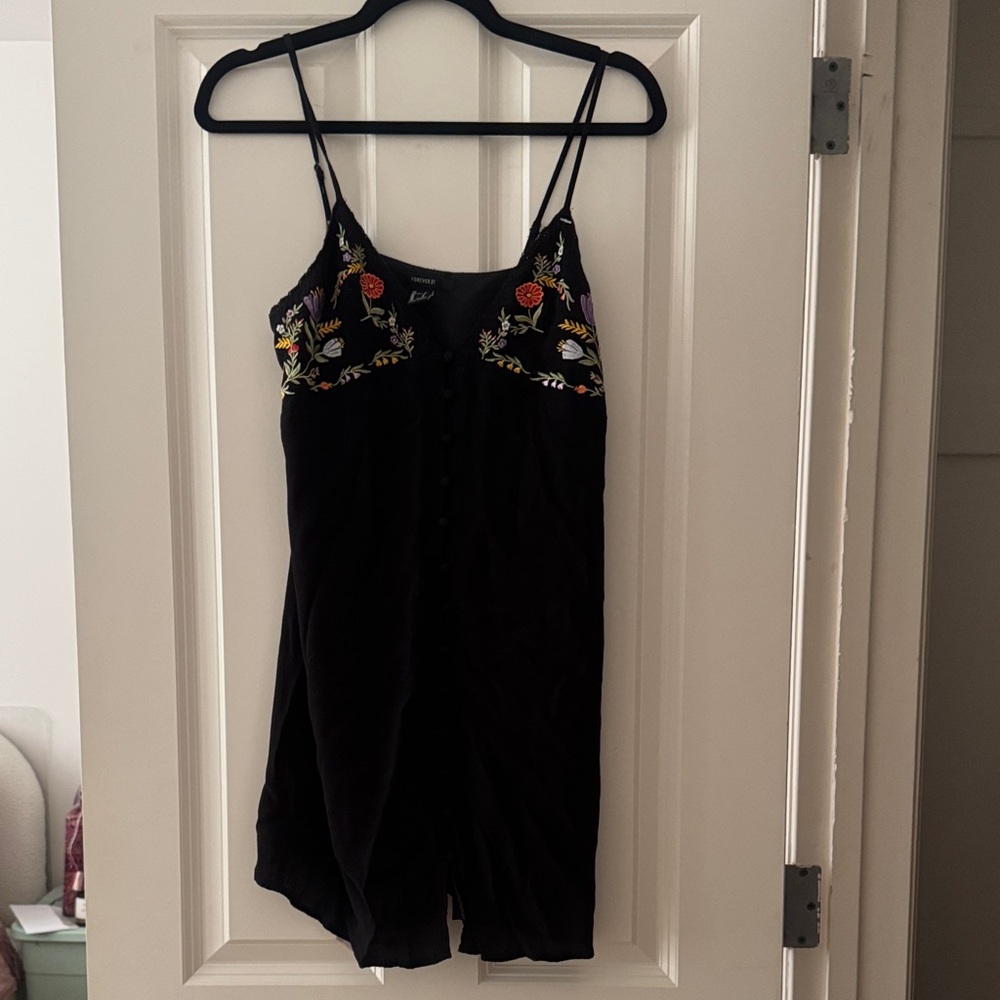 Black Floral Embroidered dress